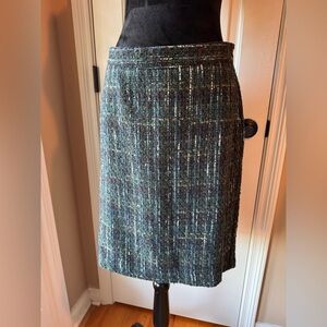 J. Jill Multicolor Tweed Pencil Skirt size 8